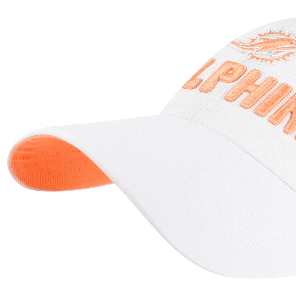 Casquette ajustable Luminace Clean Up blanche Miami Dolphins '47 pour femme