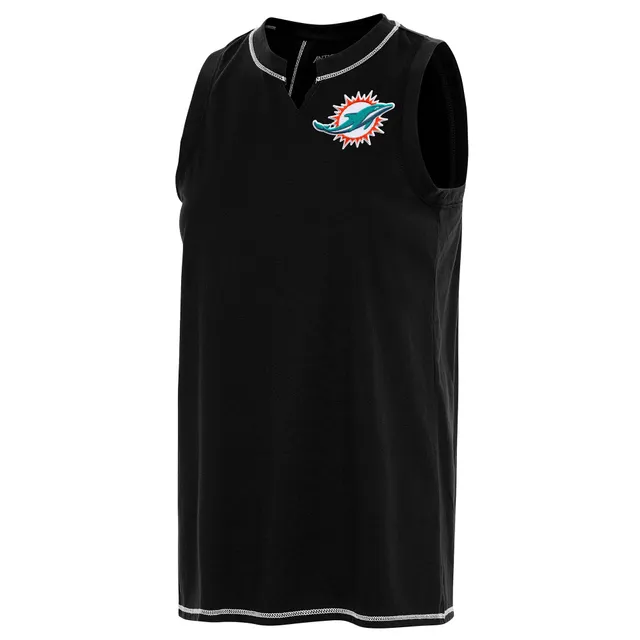 Lids Miami Dolphins New Era Women's Space Dye Tie-Back Tank Top - Aqua