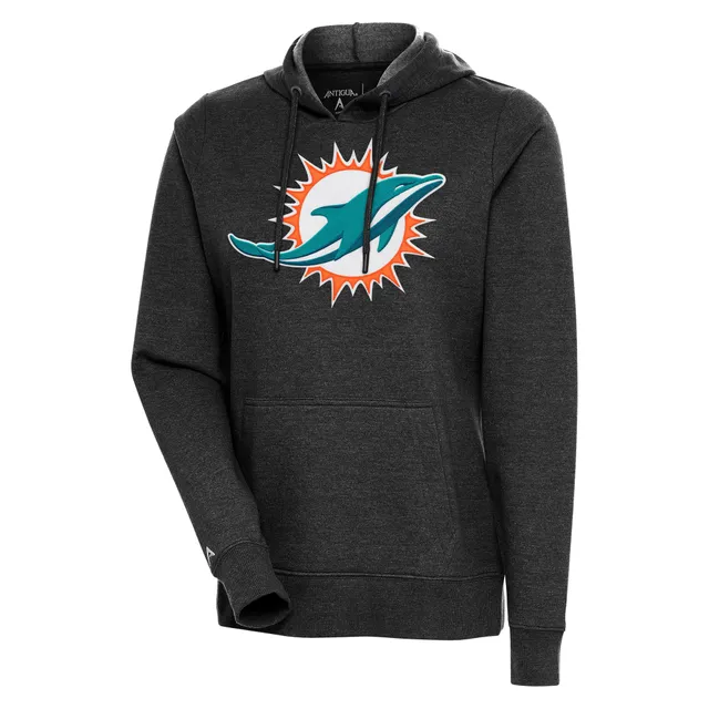 THE WILD COLLECTIVE Women's The Wild Collective Black Miami Dolphins  Cropped Pullover Hoodie