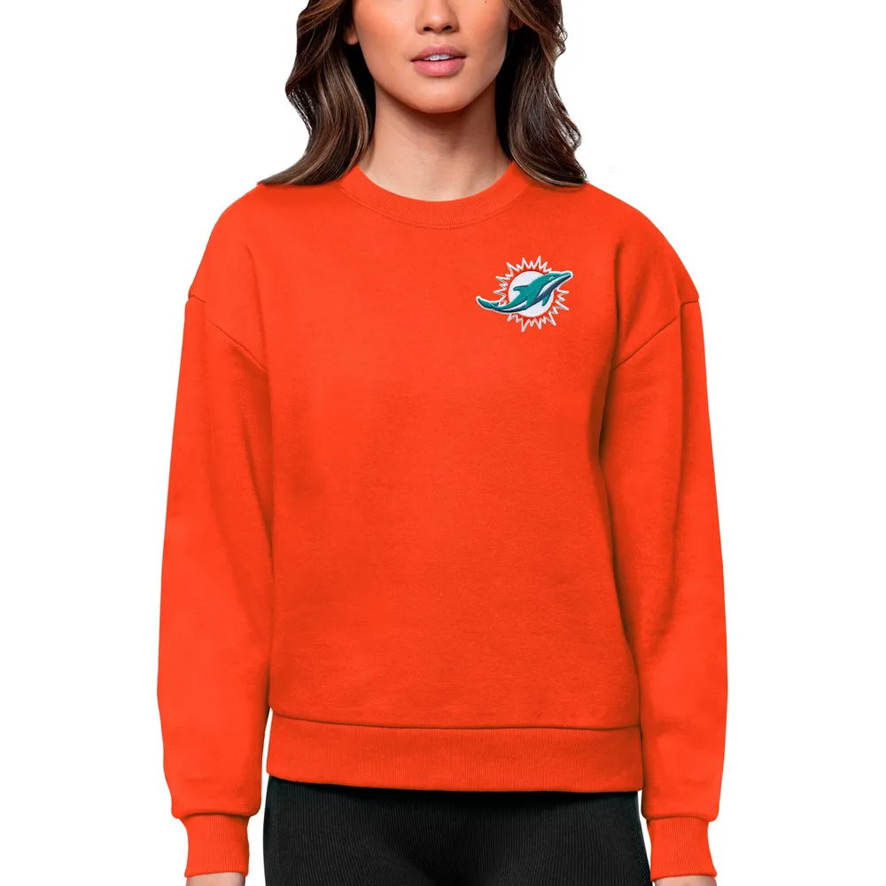 Lids Miami Dolphins Antigua Women's Victory Crewneck Pullover Sweatshirt -  Orange