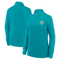 Veste zippée quart de tour Aqua Miami Dolphins Velocity pour femme