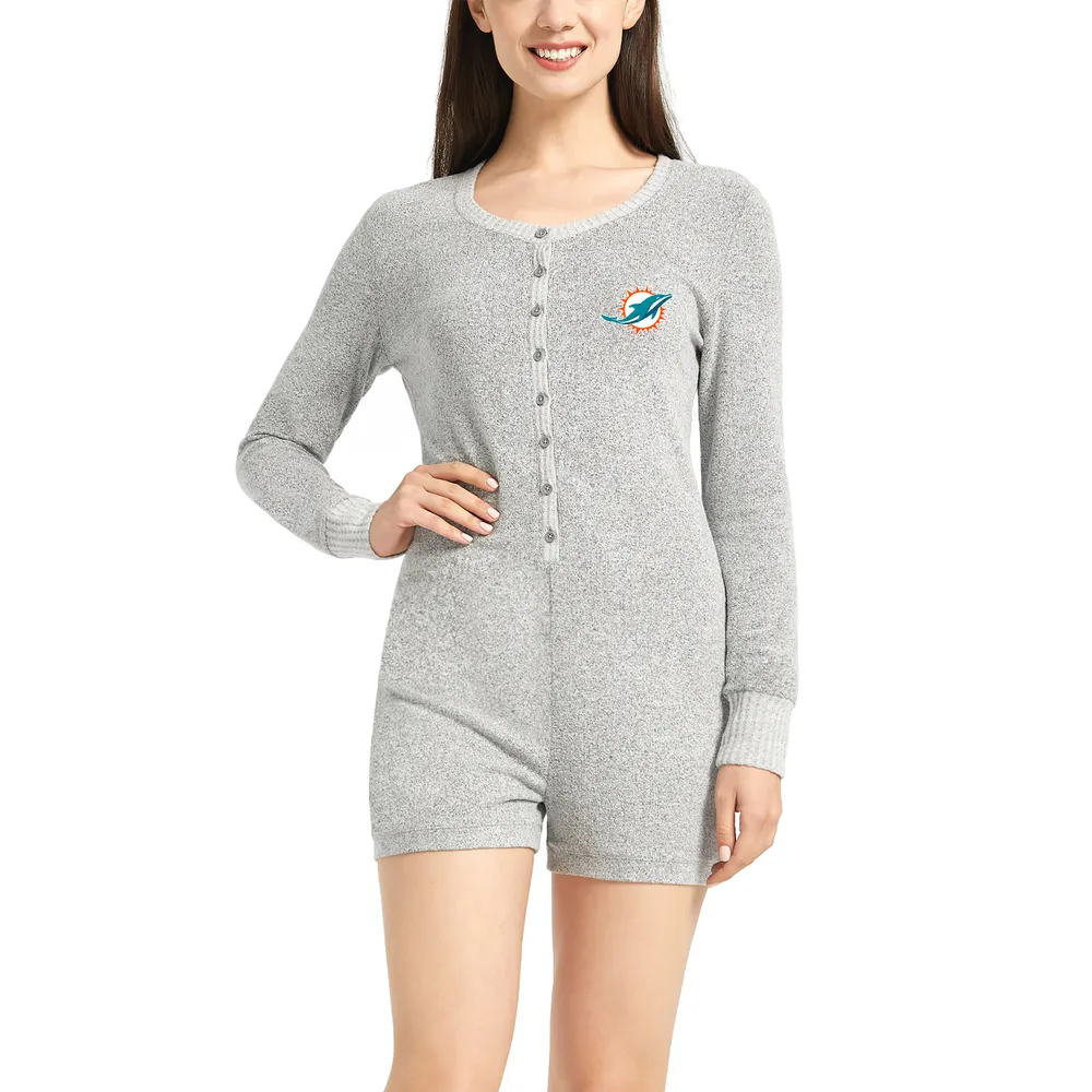 Lids Miami Dolphins Concepts Sport Women's Venture Sweater Romper -  Heathered Gray