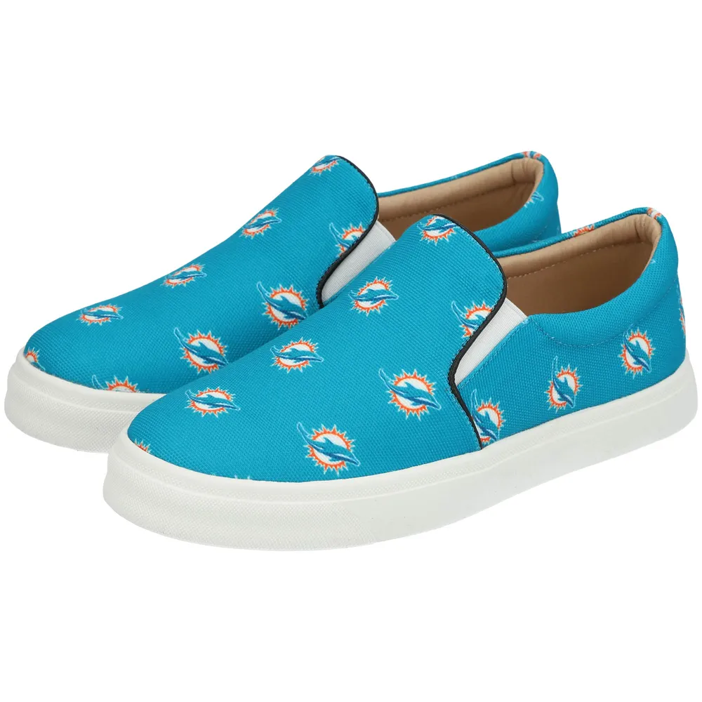 Lids Miami Dolphins Cuce Women's Allover Print Slip-On Shoe - Aqua