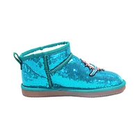 Women's Cuce  Aqua Miami Dolphins Sequin Ankle Boots