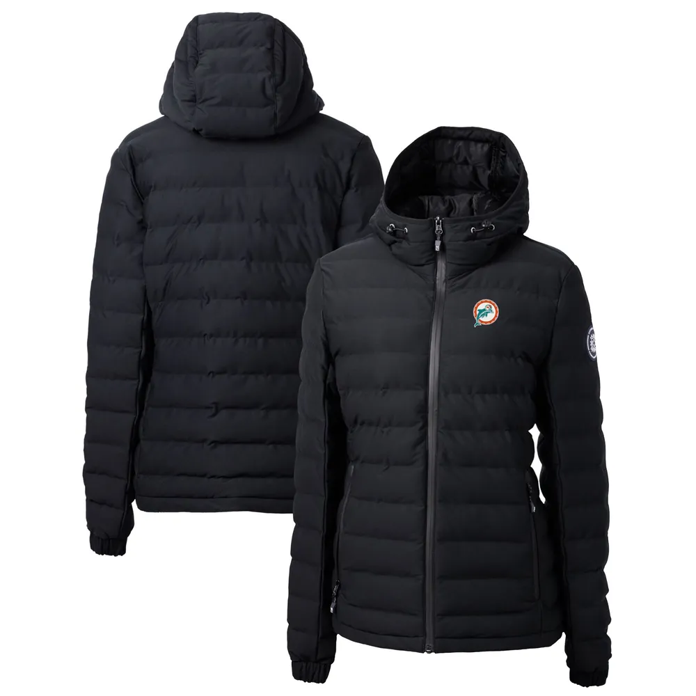 Lids Miami Dolphins Cutter & Buck Women's Throwback Logo Rainier Primaloft  Eco Full-Zip Hoodie Long Coat - Black