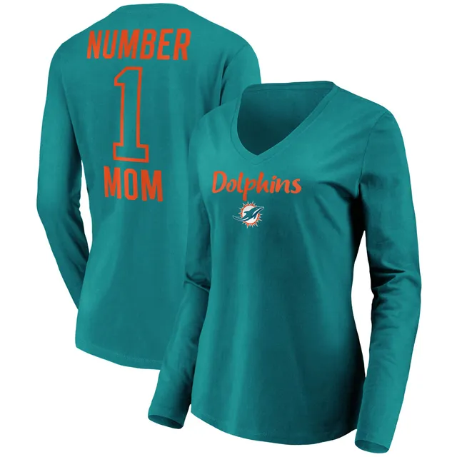 Women's Fanatics Branded Aqua/White Miami Dolphins Ombre Long