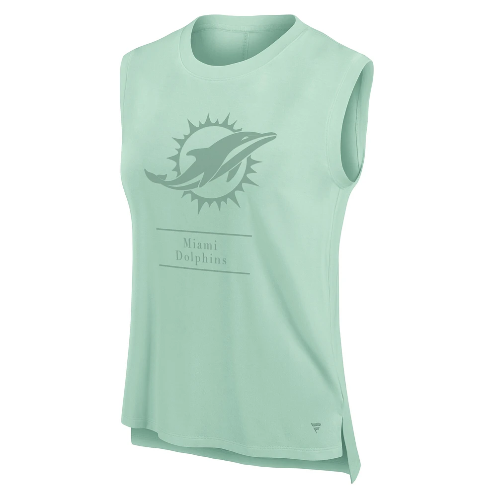 Débardeur Fanatics Mint Miami Dolphins Studio Embrace pour femme
