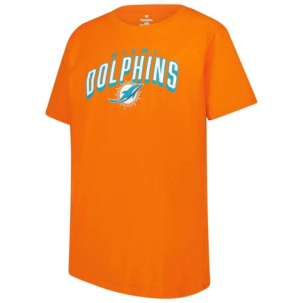 Women's Fanatics  Orange Miami Dolphins Team T-Shirt