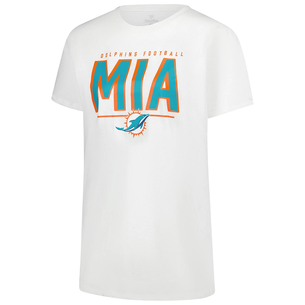 Women's Fanatics White Miami Dolphins Cheerleader T-Shirt