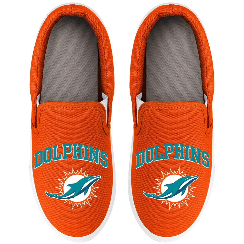 Lids Miami Dolphins FOCO Women's Big Logo Slip-On Sneakers