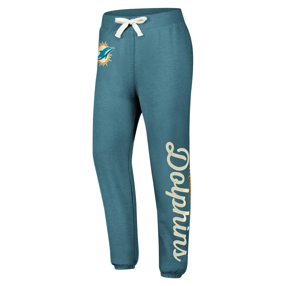 Pantalon en polaire pour femme G-III 4Her by Carl Banks Aqua Miami Dolphins Scrimmage