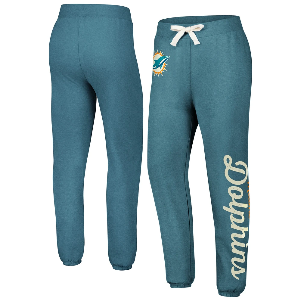 Women's G-III 4Her by Carl Banks Aqua Miami Dolphins Scrimmage Fleece Pants