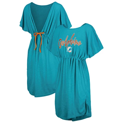 Maillot de bain G-III 4Her par Carl Banks Aqua Miami Dolphins Versus pour femmes