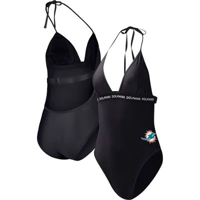 Miami Dolphins G-III 4Her by Carl Banks Women's Full Count One-Piece Swimsuit - Black