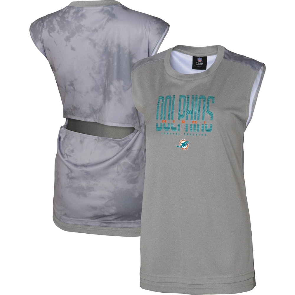 Women's Gray Miami Dolphins No Sweat Tank Top