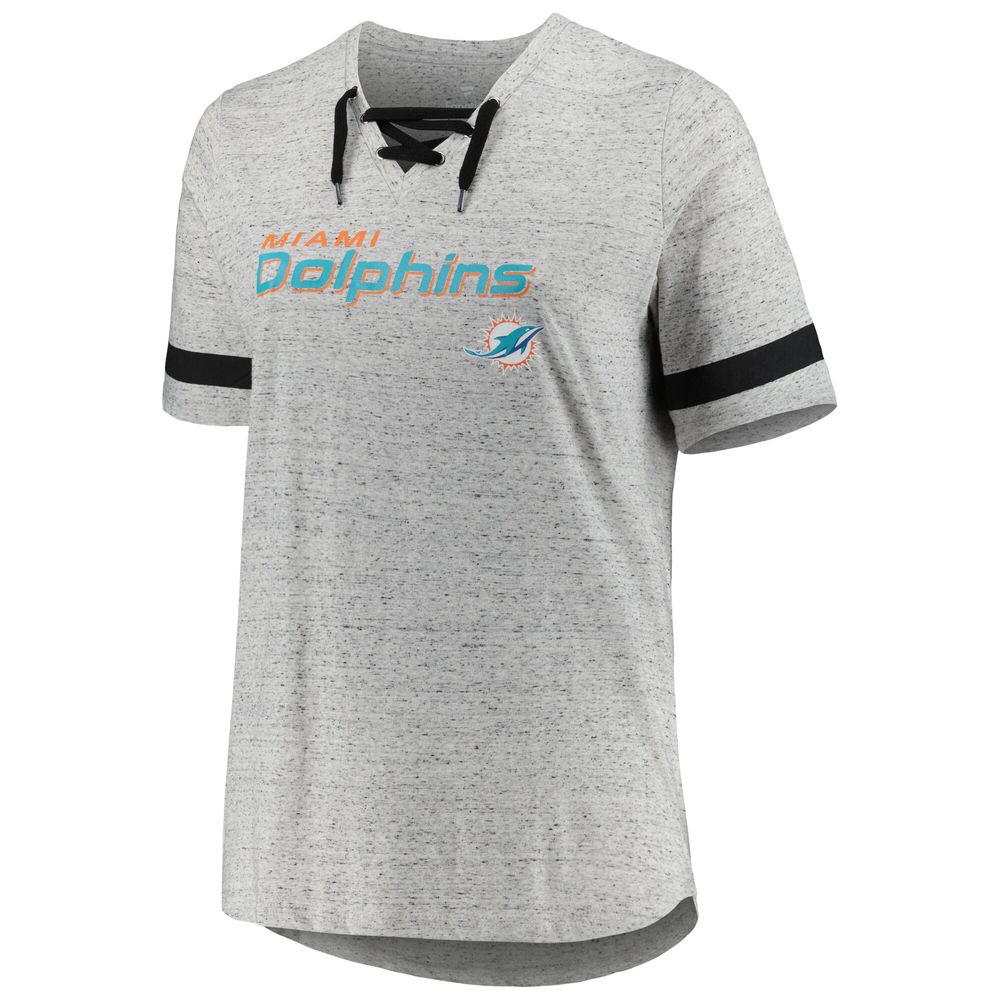 Miami Dolphins Fanatics Branded Women's Spirit Jersey Lace-Up V