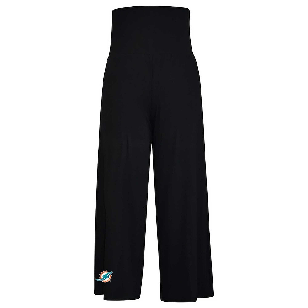 Women's Kiya Tomlin Black Miami Dolphins Culotte Lounge Pants