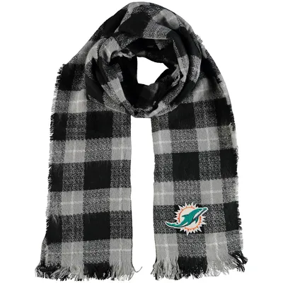 Miami Dolphins Little Earth Women's Plaid Blanket Scarf