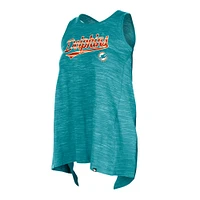 Women's New Era  Aqua Miami Dolphins Space Dye Active Tank Top