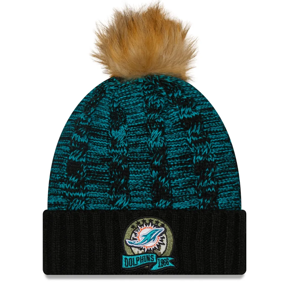 New Era Miami Dolphins Salute to Service 2022 Knit, NFL SALUTE TO SERVICE  HATS, CAPS