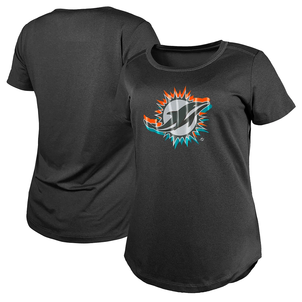 T-shirt New Era Charcoal Miami Dolphins 2024 NFL Draft pour femme