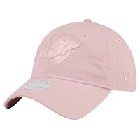 Casquette ajustable Main 9TWENTY rose clair des Miami Dolphins de New Era pour femme