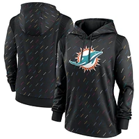 Sweat à capuche Nike Anthracite Miami Dolphins NFL Crucial Catch Therma pour femme