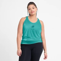 Débardeur Nike Aqua Miami Dolphins Glory Crisscross Performance pour femme