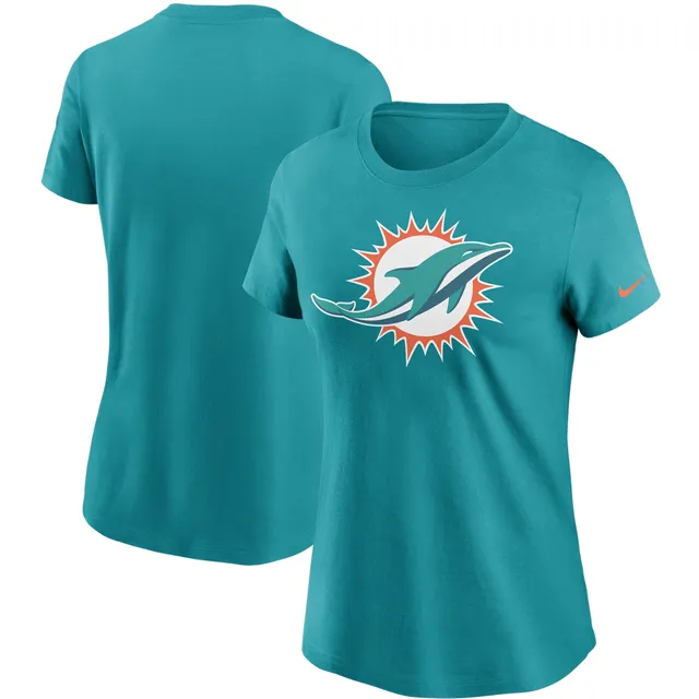 Tyreek Hill Miami Dolphins Majestic Threads Women's Name & Number Raglan  3/4 Sleeve T-Shirt - Aqua