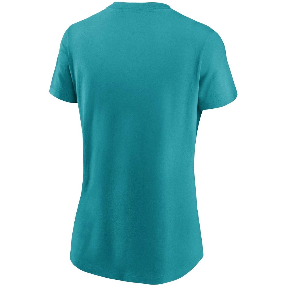 Women's Nike Aqua Miami Dolphins Logo Essential T-Shirt