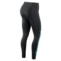 Women's Nike Black Miami Dolphins Primetime Yard Line Leggings