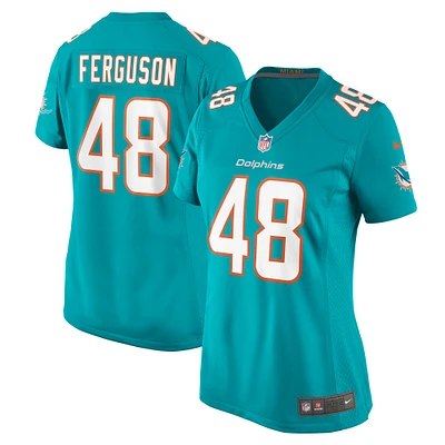 Maillot de match Nike Blake Ferguson Aqua Miami Dolphins pour femme