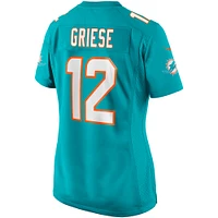 Maillot de joueur retraité Nike Bob Griese Aqua Miami Dolphins Game pour femme