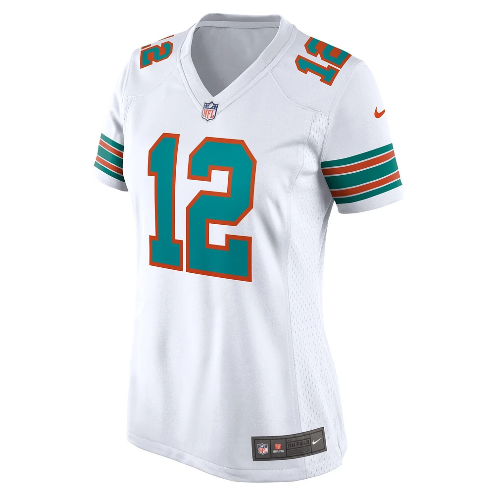 Maillot de joueur retraité Nike Bob Griese pour femme, blanc, Miami Dolphins