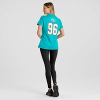 Maillot de match Nike Brandon Pili Aqua Miami Dolphins pour femme