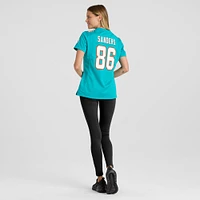 Maillot de joueur jeu Nike Braylon Sanders Aqua Miami Dolphins pour femme