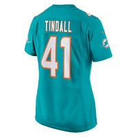 Women's Nike Channing Tindall Aqua Miami Dolphins Game Player Jersey