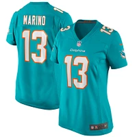 Maillot de joueur retraité Nike Dan Marino Aqua Miami Dolphins Game pour femme