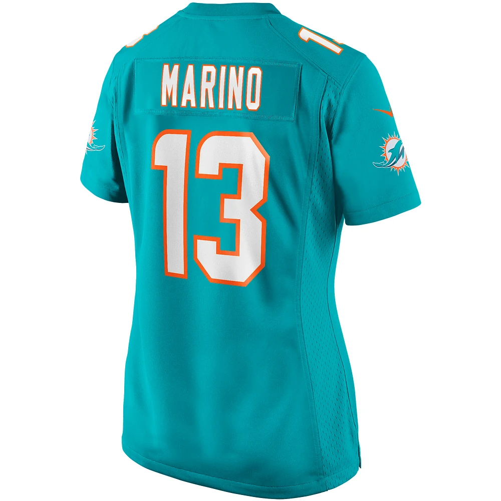 Women's Nike Dan Marino Aqua Miami Dolphins Game Retired Player Jersey