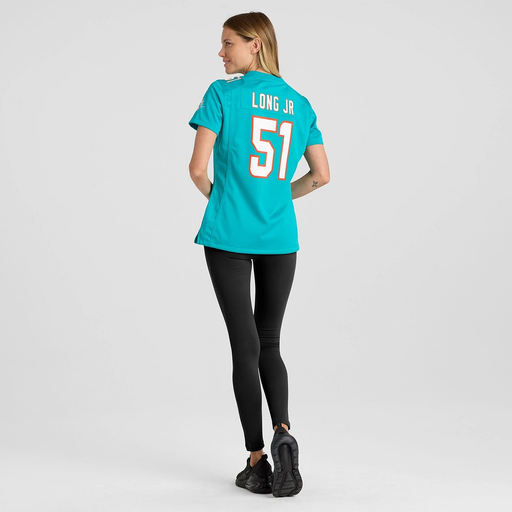 Women's Nike David Long Jr. Aqua Miami Dolphins Game Jersey