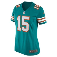 Maillot de match alternatif Nike Jaelan Phillips Aqua Miami Dolphins pour femme