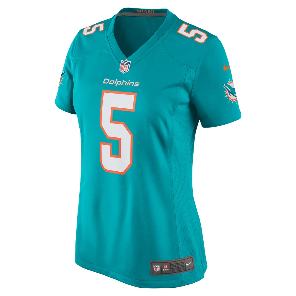 Maillot de joueur Nike Jalen Ramsey Aqua Miami Dolphins pour femme