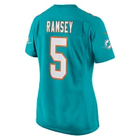 Maillot de joueur Nike Jalen Ramsey Aqua Miami Dolphins pour femme