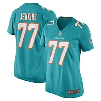 Maillot de joueur match Nike John Jenkins Aqua Miami Dolphins pour femme