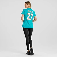 Maillot de joueur match Nike Keion Crossen Aqua pour femmes des Dolphins Miami