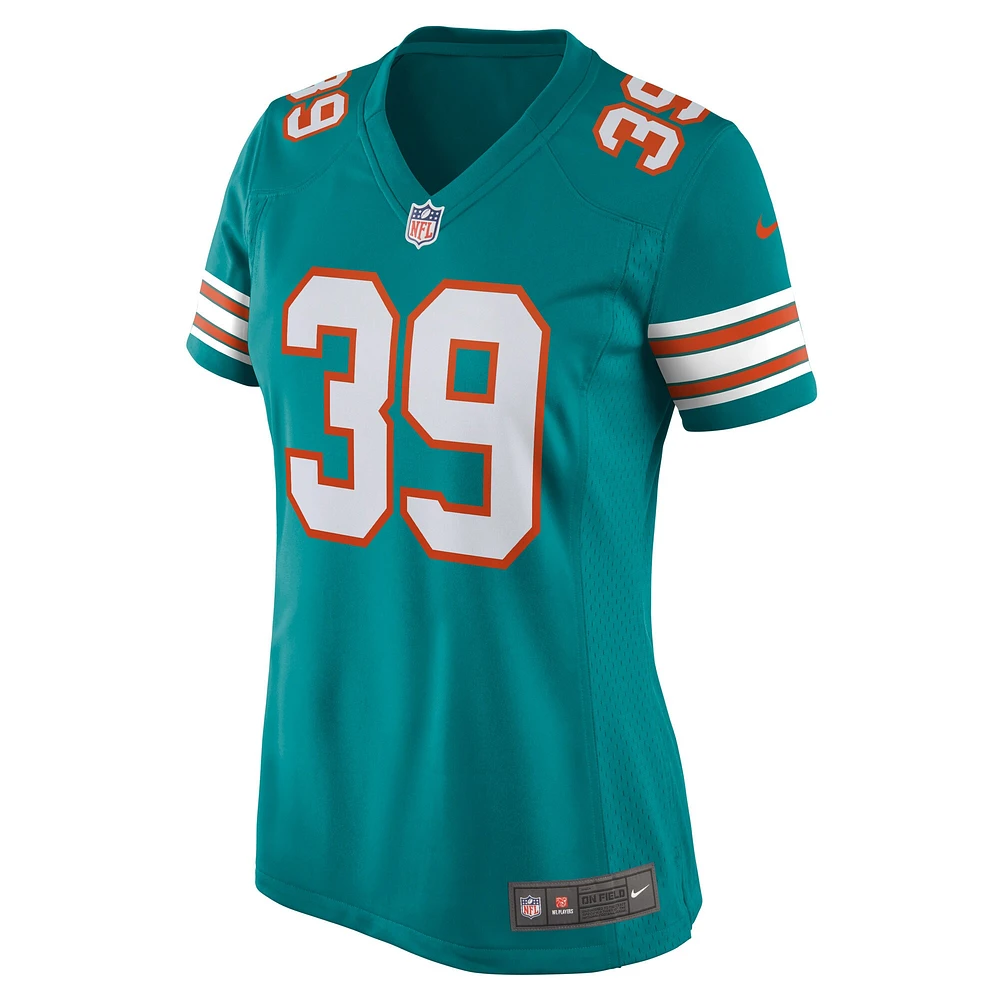 Maillot de joueur retraité Nike Larry Csonka Aqua Miami Dolphins pour femme