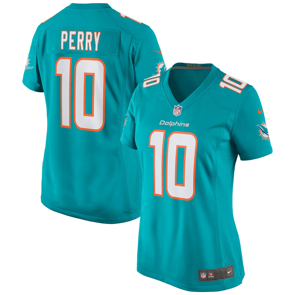 Women's Nike Malcolm Perry Aqua Miami Dolphins Game Jersey