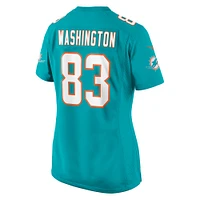 Women's Nike Malik Washington  Aqua Miami Dolphins Game Jersey