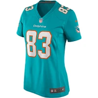 Maillot de joueur retraité Nike Mark Clayton Aqua Miami Dolphins Game pour femme