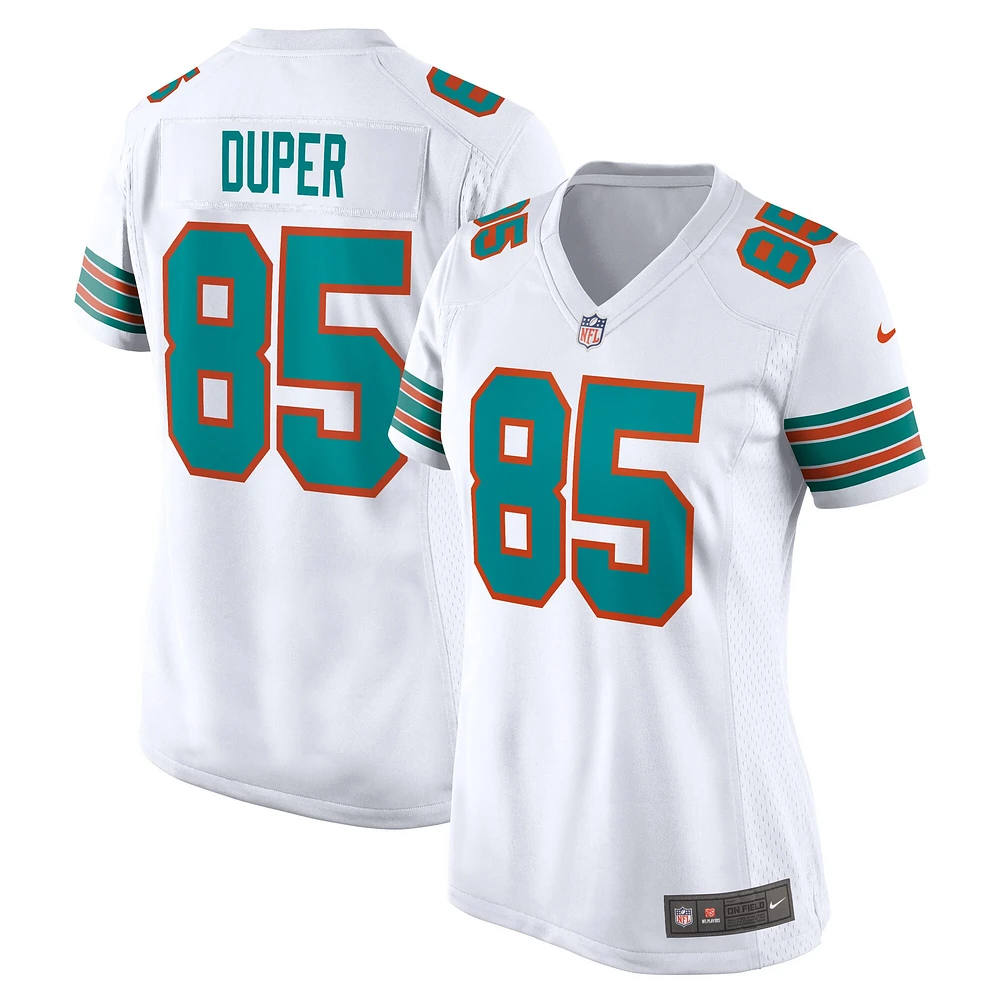 Maillot de joueur retraité Nike Mark Duper pour femme, blanc, Miami Dolphins